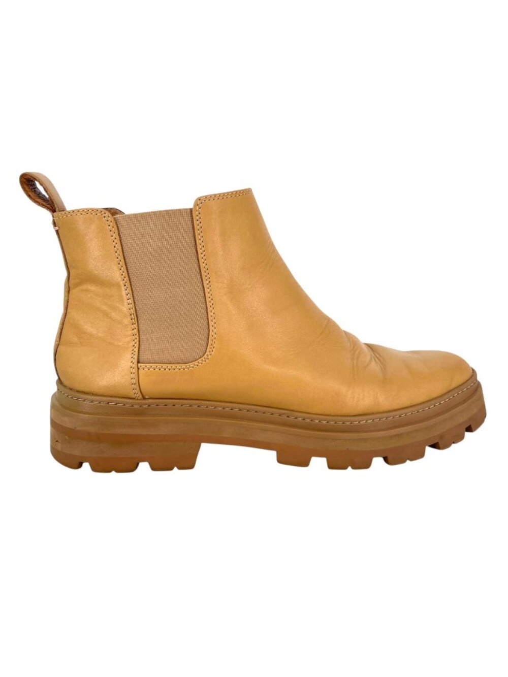 Madewell Mariam Chelsea Boot Tan Leather Womens Size 10.5 Gorpcore Utility